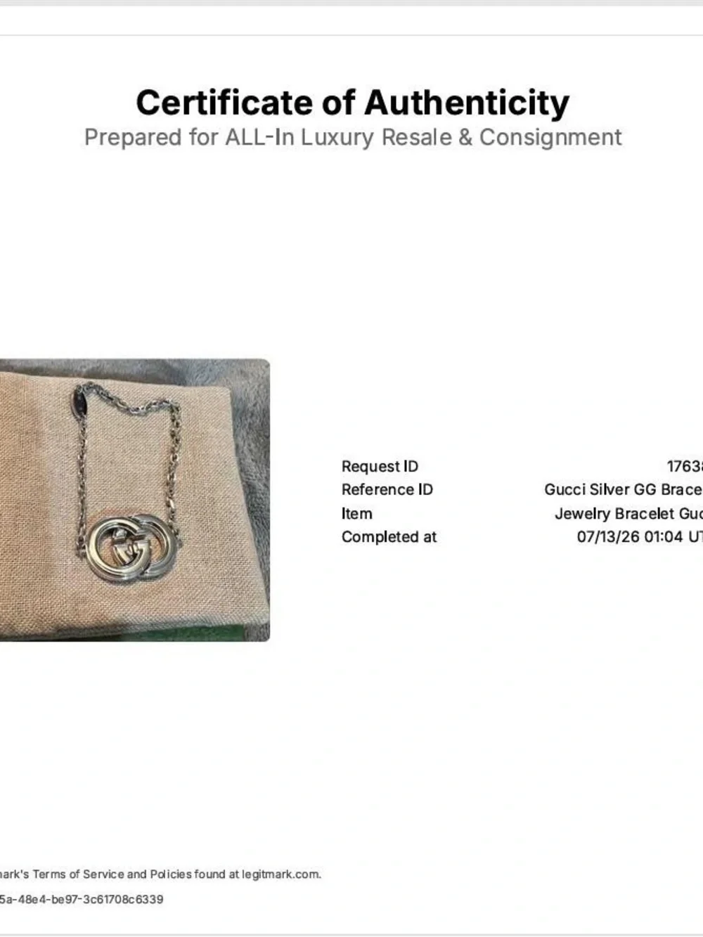 Gucci Silver Interlocking G Chain Bracelet Size Small Brand New